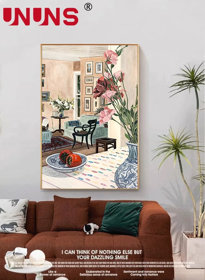 30*40CM Wall Art Framed,Framed Canvas Print FeaturingA cozy living
