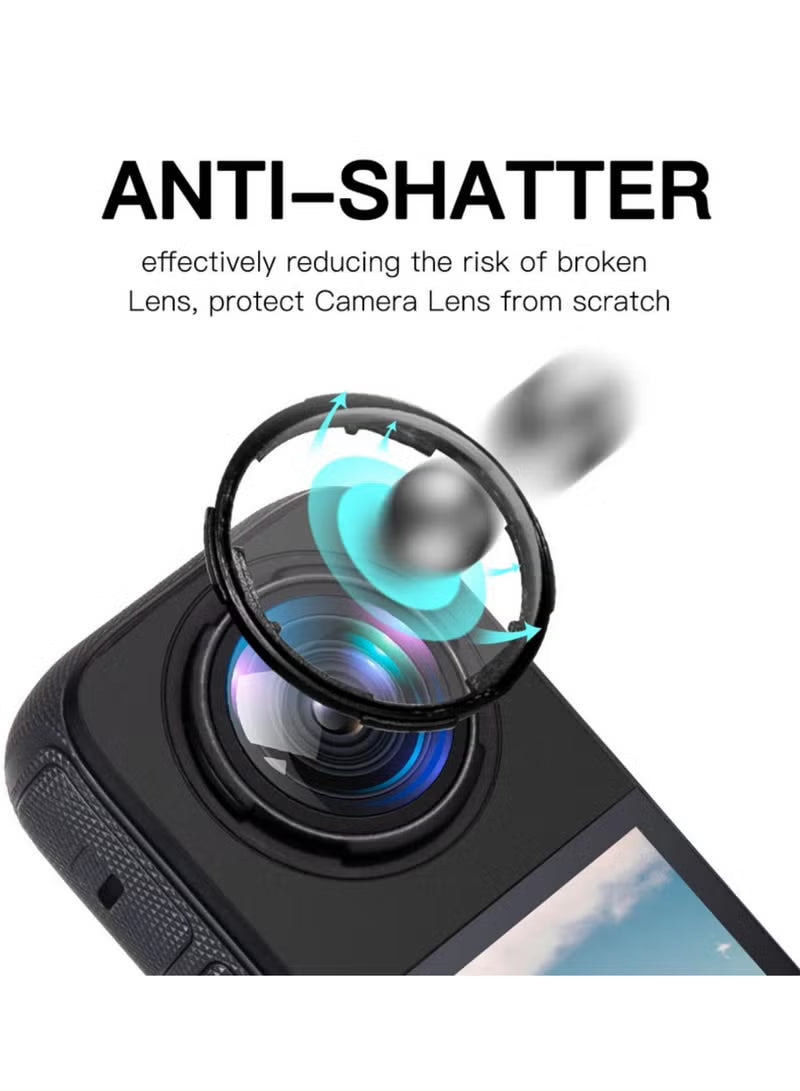 1PCS Lens Guards for Insta360 X4 Anti-Scratch, Waterproof, and Shockproof Protective Cover for Crystal-Clear 4K Action Camera Footage