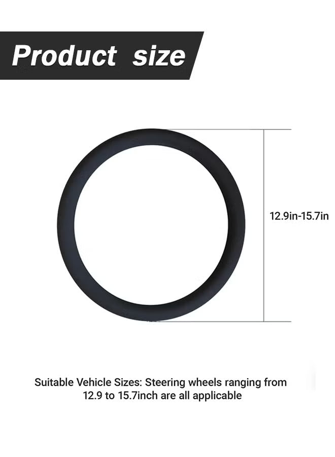 Cool Anti-Slip Silicone Steering Wheel Protector - Universal Car Steering Wheel Protective Cover - Summer Easy to Clean Silicone Car Steering Wheel Cover (Black)