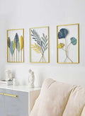Gold Leaf Wall Decor Modern Wall Art Home Decor