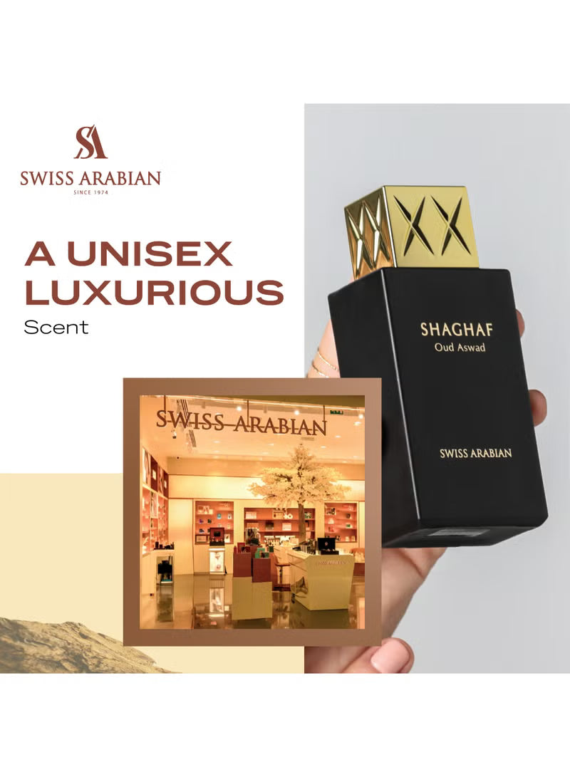 Shaghaf Oud Aswad Unisex, Eue De Parfum 75ml