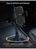 CupSpin Car Cup Phone Holder | Universal 360° Adjustable Mount for 4-7" Phones