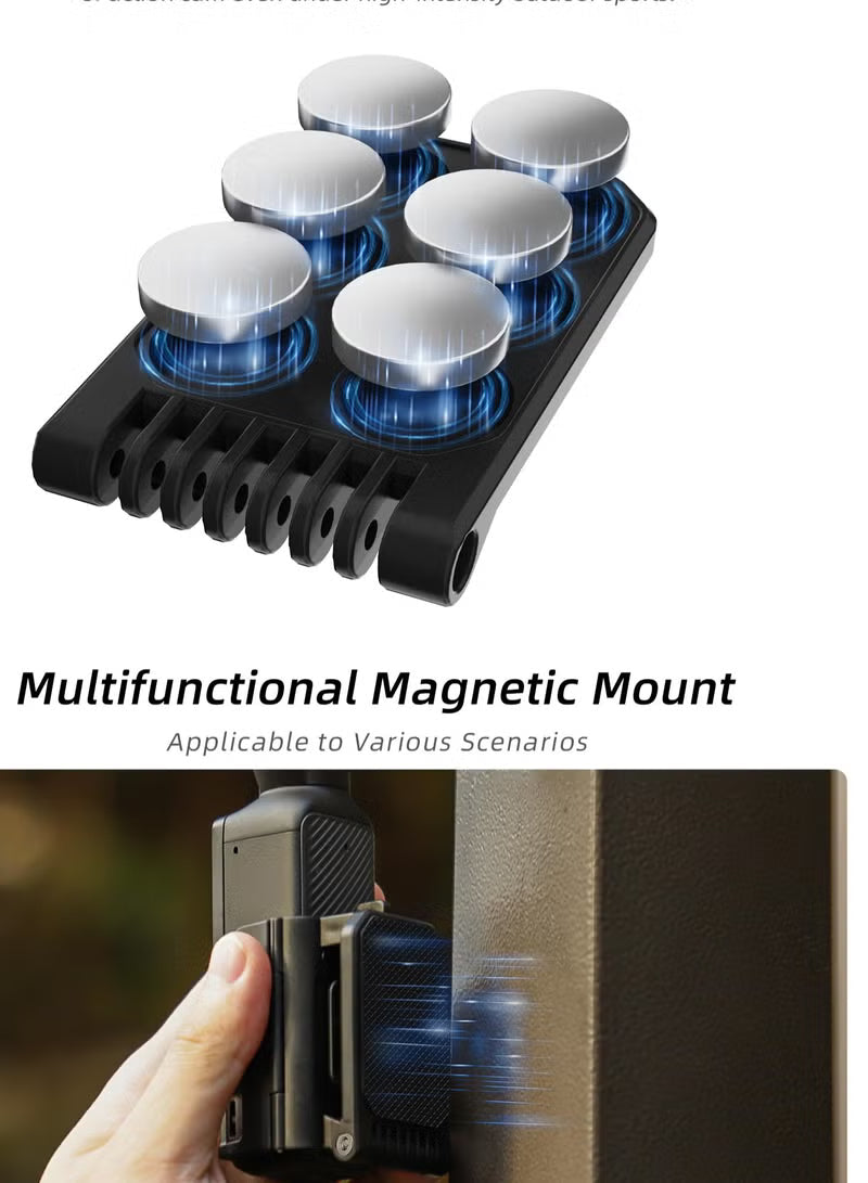 Magnetic Camera Mount Stand Base for Pocket 3 Camera Adjustable Desktop Stable Bracket Non-Slip Holder Compatible with Pocket3 Accessories