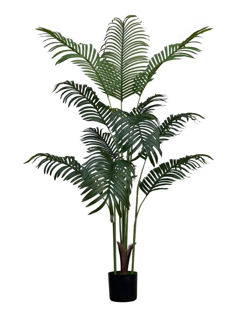 Artificial Palm Tree - Fake Tree with White Tall Planter