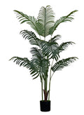 Artificial Palm Tree - Fake Tree with White Tall Planter