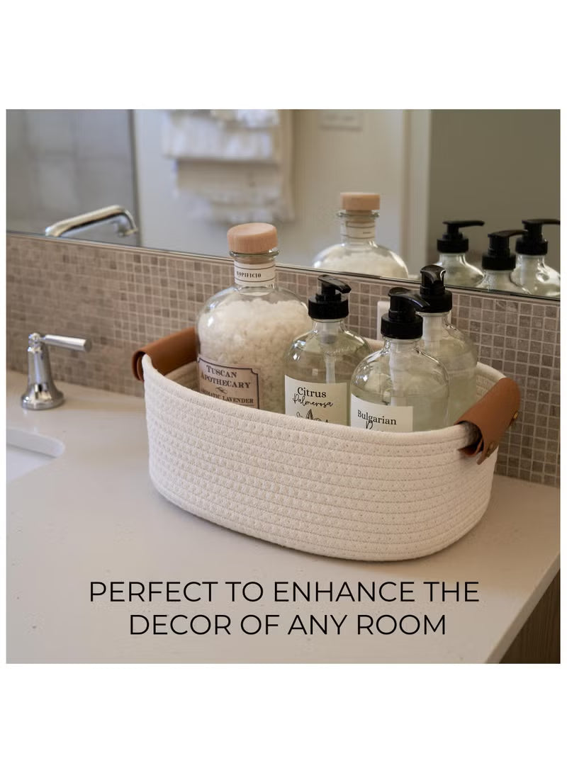Luxury 5-Pack Cotton Rope Storage Baskets