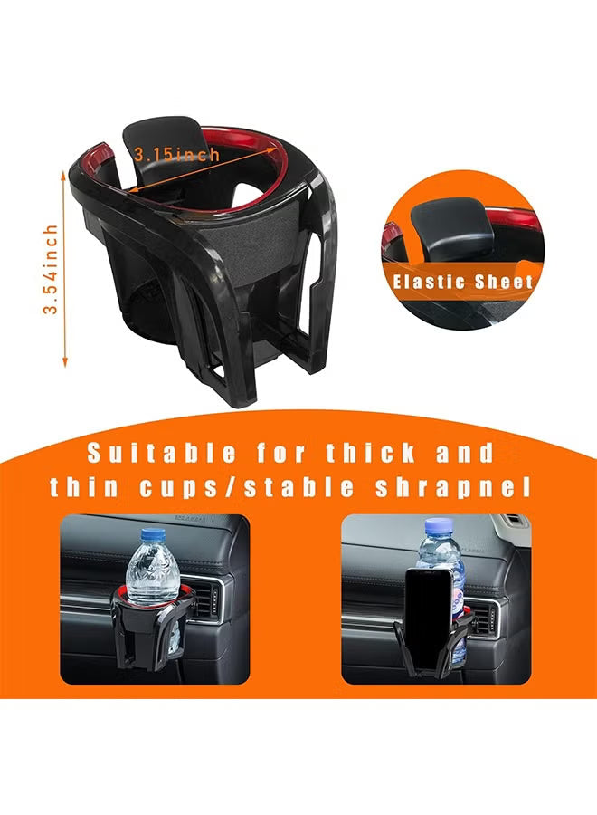 Car Cup Holder & Phone Mount, 2 in 1 Multifunctional Auto Drink Stand