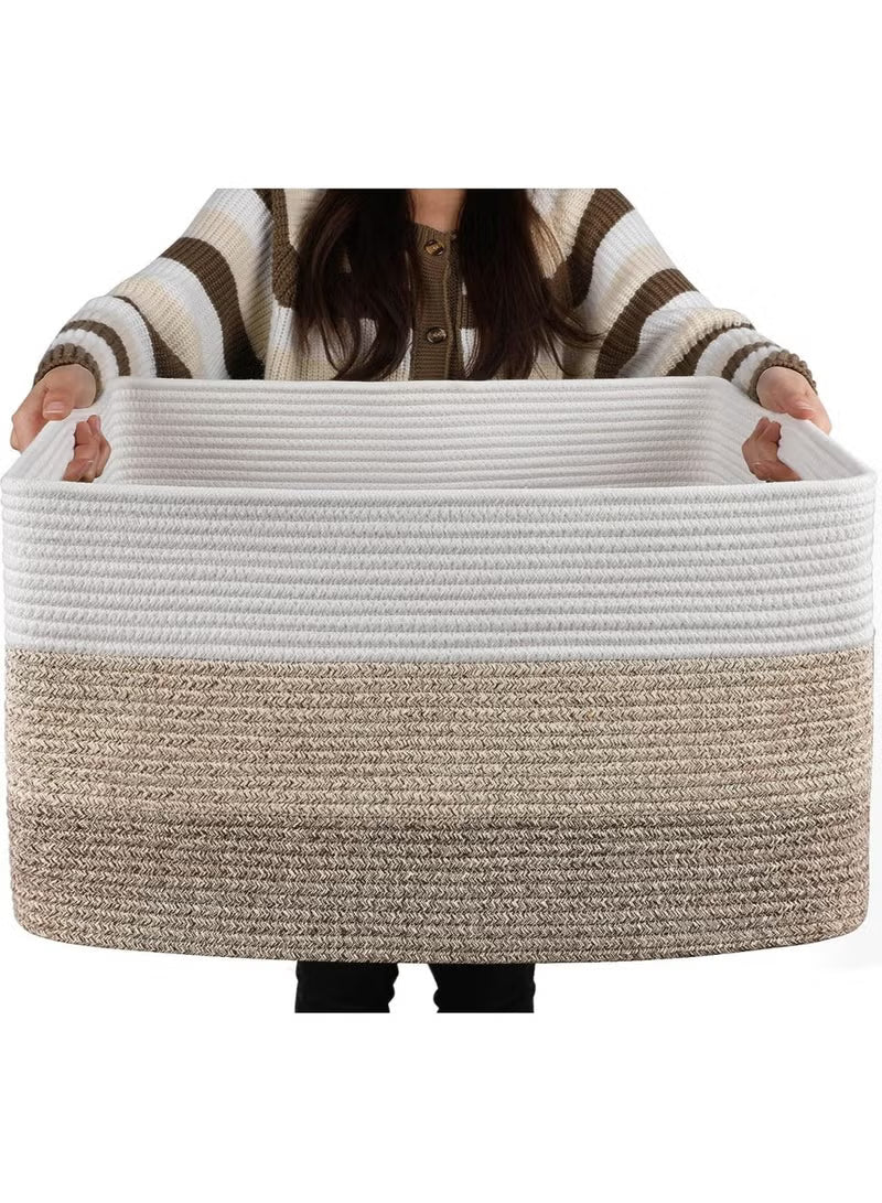 Haidue Handwoven Storage Basket - Large Size 55*43*30.5cm Decorative Organizer for Bedroom