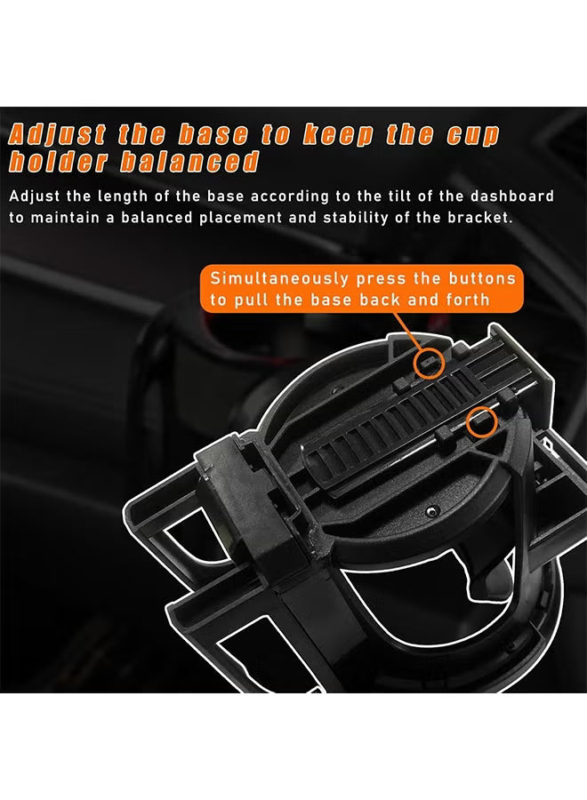 Car Cup Holder & Phone Mount, 2 in 1 Multifunctional Auto Drink Stand