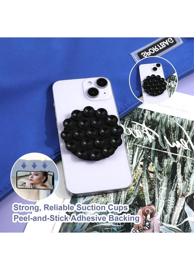 5PCS Silicone Suction Cup Phone Holders, Adhesive Suction Cup Phone Adhesive Mount Phone Suction Mount for Mobile Phones 5 Colors
