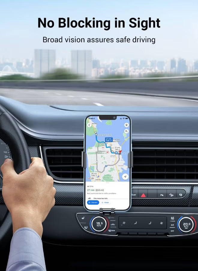 Car Phone Holder, Mobile Holder For the Car Air Vent Phone Stand Car Auto Lock Gravity Mobile Phone Mount Ac Vent Car Mount Compatible With iPhone 16/15/14 Series, Galaxy S24/S23 Z Flip 5 4, Xiaomi Grey