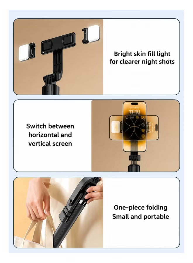 Portable Foldable Bluetooth Selfie Stick with Wireless Remote Shutter for Smartphones