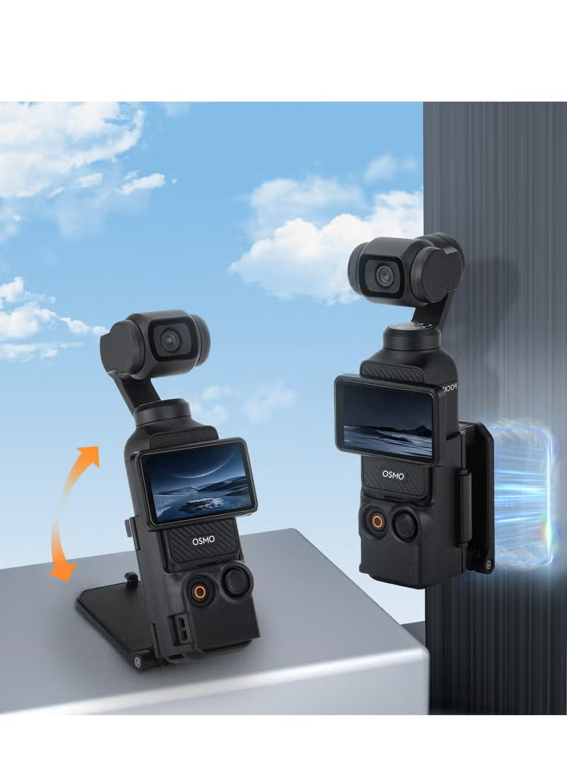 Magnetic Camera Mount Stand Base for Pocket 3 Camera Adjustable Desktop Stable Bracket Non-Slip Holder Compatible with Pocket3 Accessories