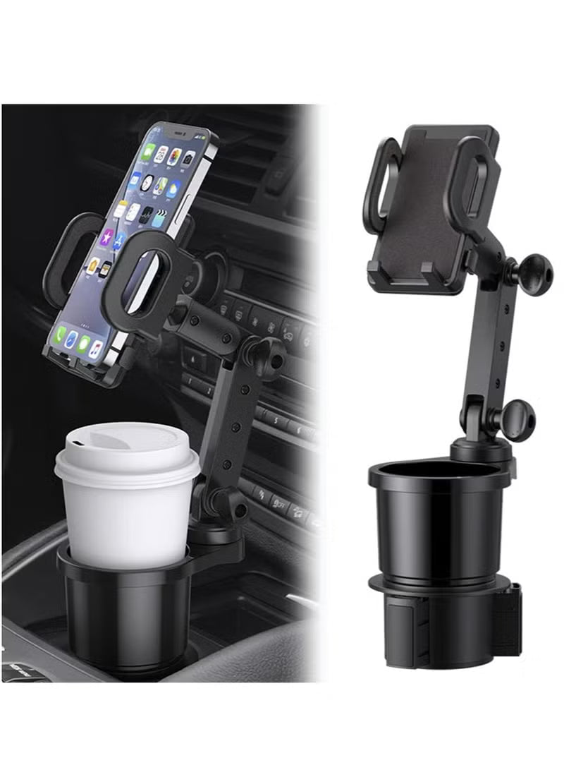 2 in 1 Car Phone Mount, Car Cup Holder Phone Mount Universal Auto Cell Phone Stand