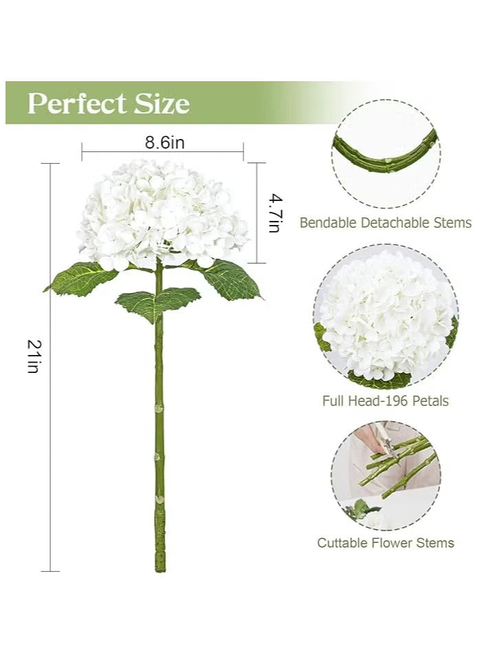 3Pcs Silk Hydrangea Artificial Flowers Realistic Hydrangea Flowers