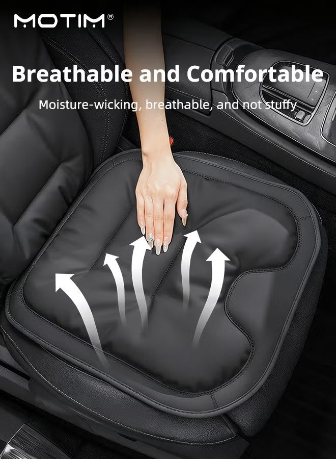 Front Car Seat Cover Set, Breathable High-Quality Leather Car Seat Protector, Universal Four Seasons Seat Cushion Compatible with 95% Vehicle Fit for Cars Truck SUV or Vans
