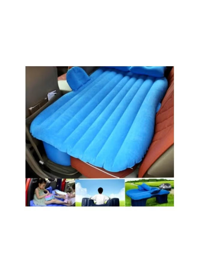 Multi Purpose Inflatable Car Air Bed Mattress for SUV MPV and Car Portable Travel Sleeping Bed with Pump Durable & Comfortable for Camping Road Trips and Outdoor Adventures Blue
