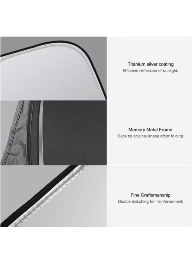 HAMTC Premium Foldable Car Windshield Sunshade with Pouch