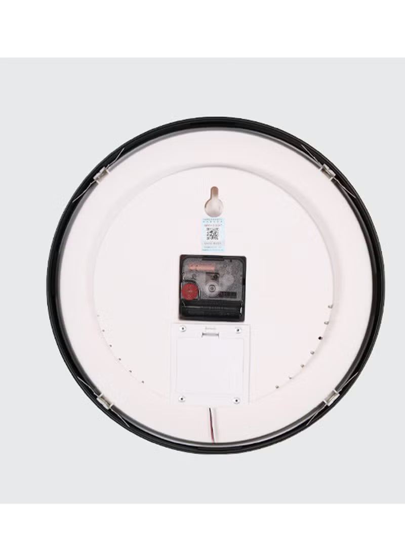 Silent Wall Clock 12 Inch with Voice Control LED Light