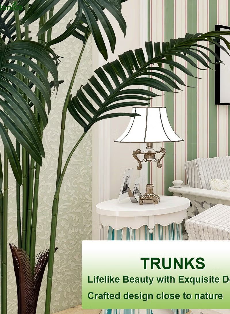 Artificial Palm Tree - Fake Tree with White Tall Planter