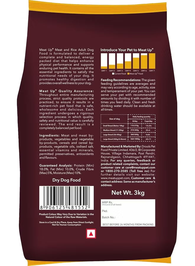 Dry Dog Food Meat And Rice (Buy 1 Get 1)