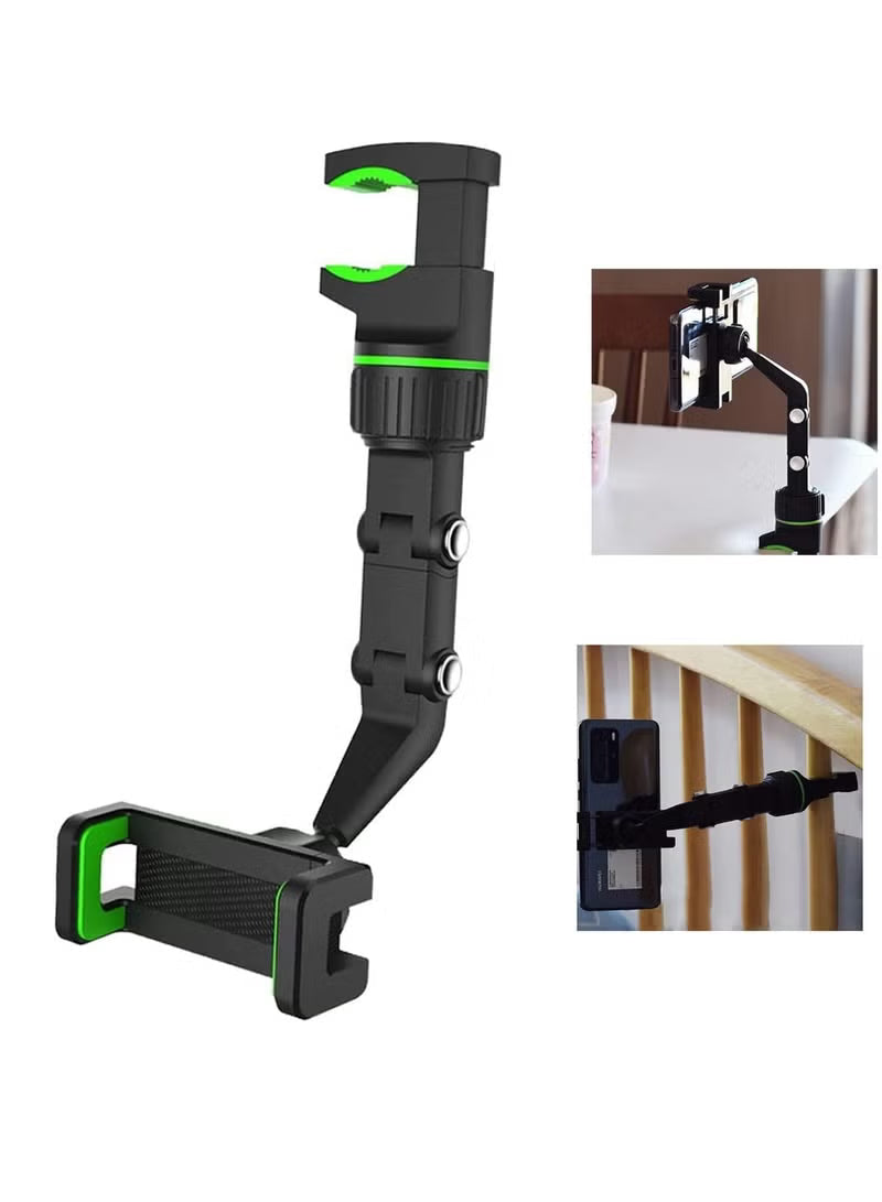 Universal Rotating Rearview Mirror For Car Multifunctional Mount Phone And GPS Holder