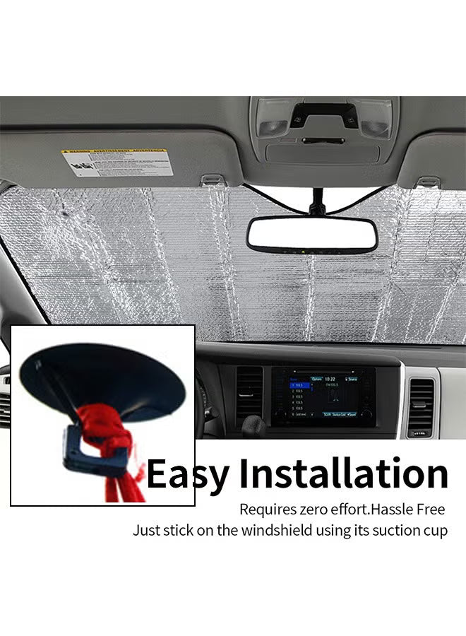 Car Sunshade Funny Cartoon Eye Front Window Cover Car Windshield Sun Shade Blocks for SUV Auto Interior Accessories Protection Keep Your Vehicle Cool Black