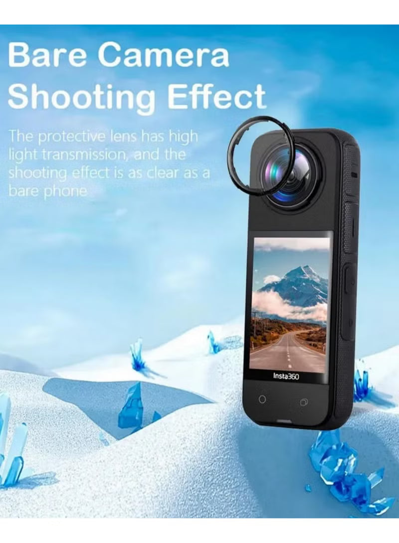 1PCS Lens Guards for Insta360 X4 Anti-Scratch, Waterproof, and Shockproof Protective Cover for Crystal-Clear 4K Action Camera Footage