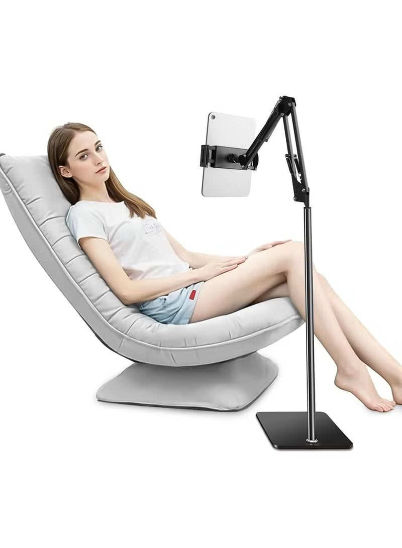 Tablet Floor Stand, 360° Flexible Rotation Tablet Stand with Heavy Duty Base