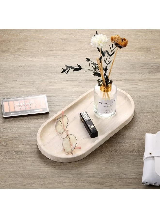 UNITYRA Turkish Natural Travertine Marble Tray 12x6in