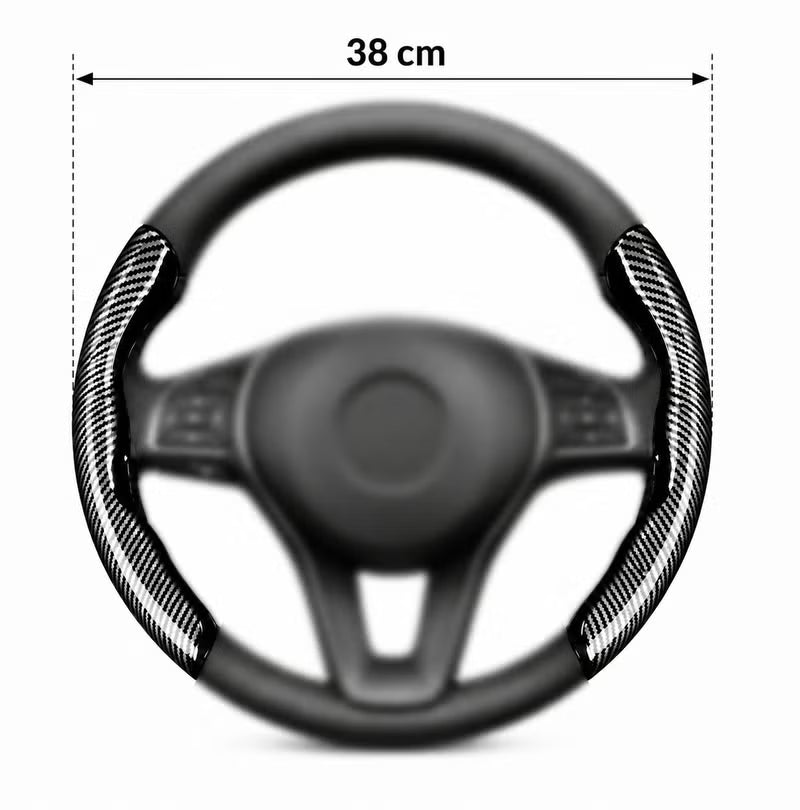 Dunekart Universal Car Steering Wheel Cover, Carbon Fiber Texture Non-Slip