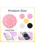 5PCS Silicone Suction Cup Phone Holders, Adhesive Suction Cup Phone Adhesive Mount Phone Suction Mount for Mobile Phones 5 Colors