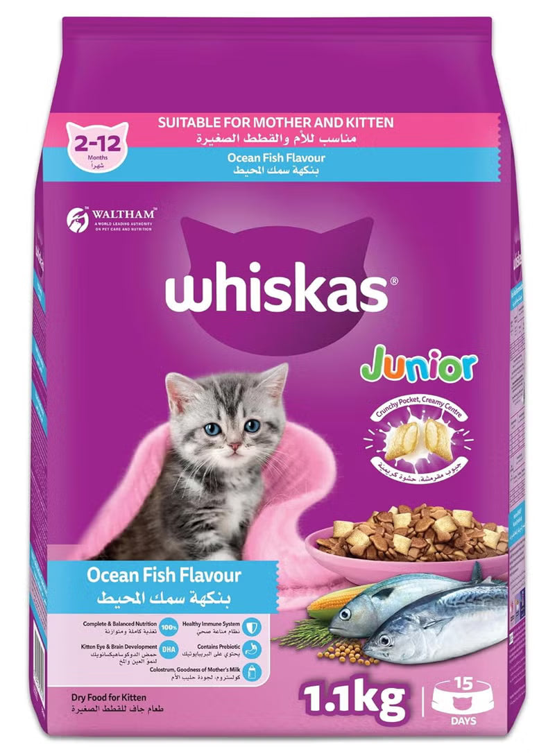 Kitten Ocean Fish Flavor With Milk, Dry Food Bag 1.1kg