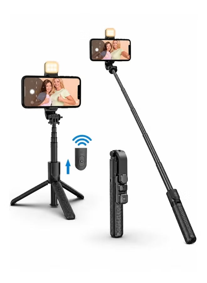 Portable Foldable Bluetooth Selfie Stick with Wireless Remote Shutter for Smartphones