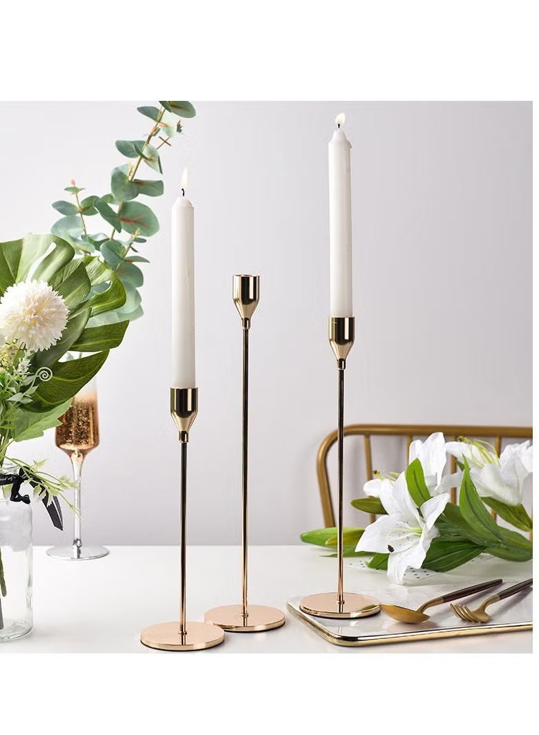 3-Piece european metal candle holde