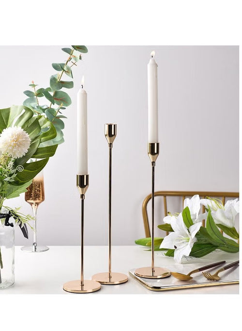 3-Piece european metal candle holde