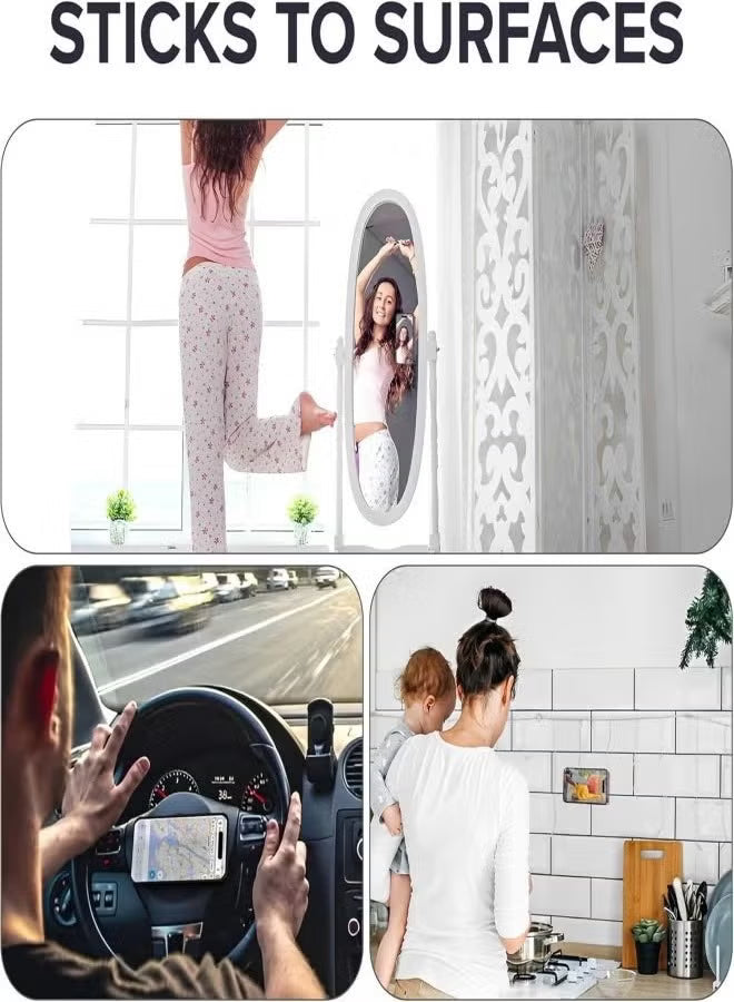 Suction Phone Case Mount, 4Pcs Silicone Phone Suction Grip Compatible with iPhone and Android Cases