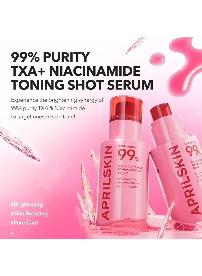 April Skin TXA Niacinamide 99 Toning Shot Spicule Brightening Dark Spot