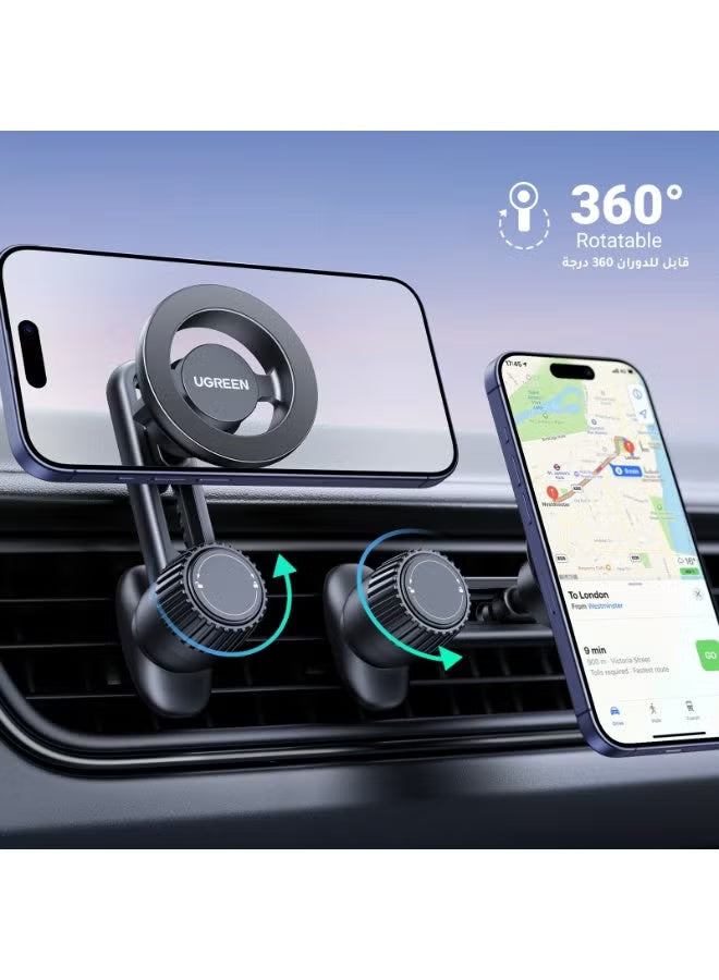 Magsafe Car Mount, Never Block Air Vent: 2024 Upgraded 3Rd-Gen Ultra Stable Car Phone Holder Air Vent Magnetic Car Mobile Holder Rotatable Car Mount Fit For iPhone 16/15/14 Galaxy S24 S23 S22, Xiaomi Black