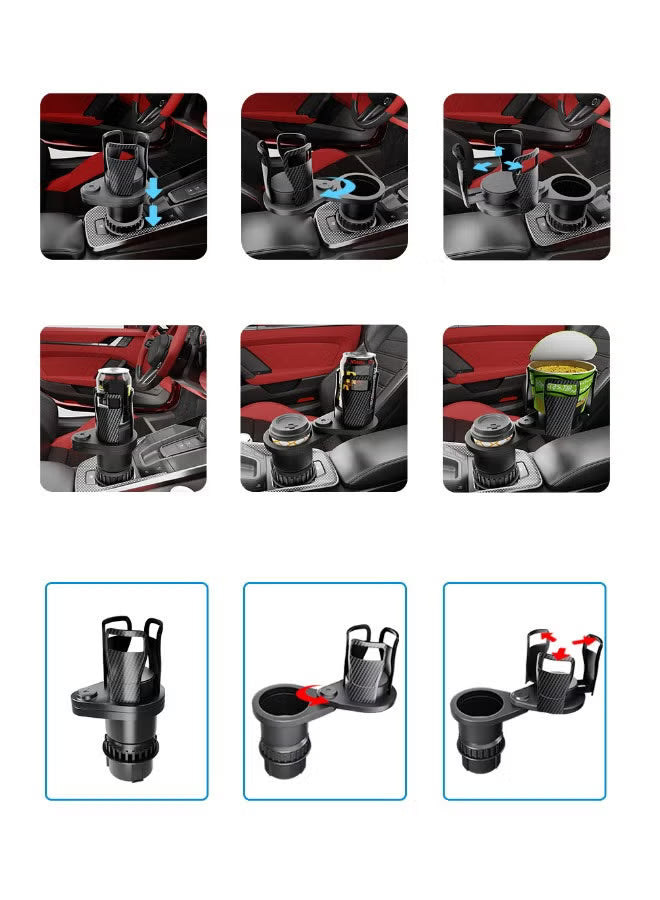 Car Interior Accessories Upgraded Multi-Functional Rotating Car Cup Holder