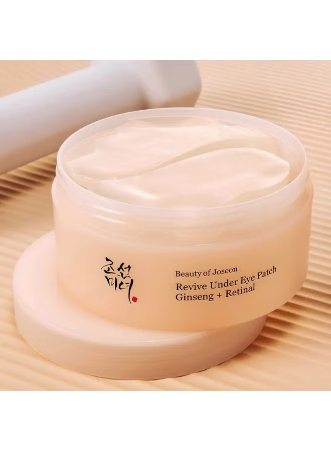 Beauty of Joseon Revive Under Eye Patch Retinal Ginseng for Puffy Under Eye Bag Masks Collagen Peptide Korean Skincare for Women and Men