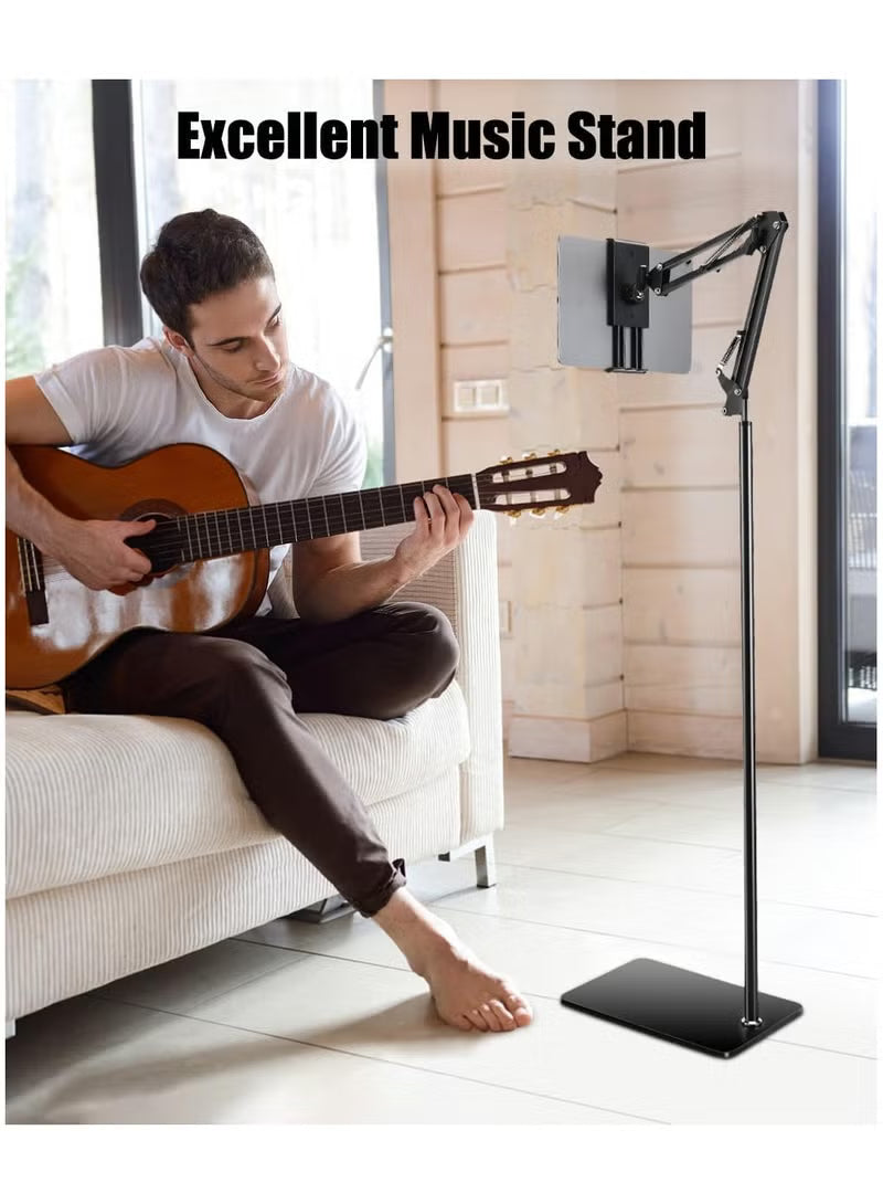 Tablet Floor Stand, 360° Flexible Rotation Tablet Stand with Heavy Duty Base