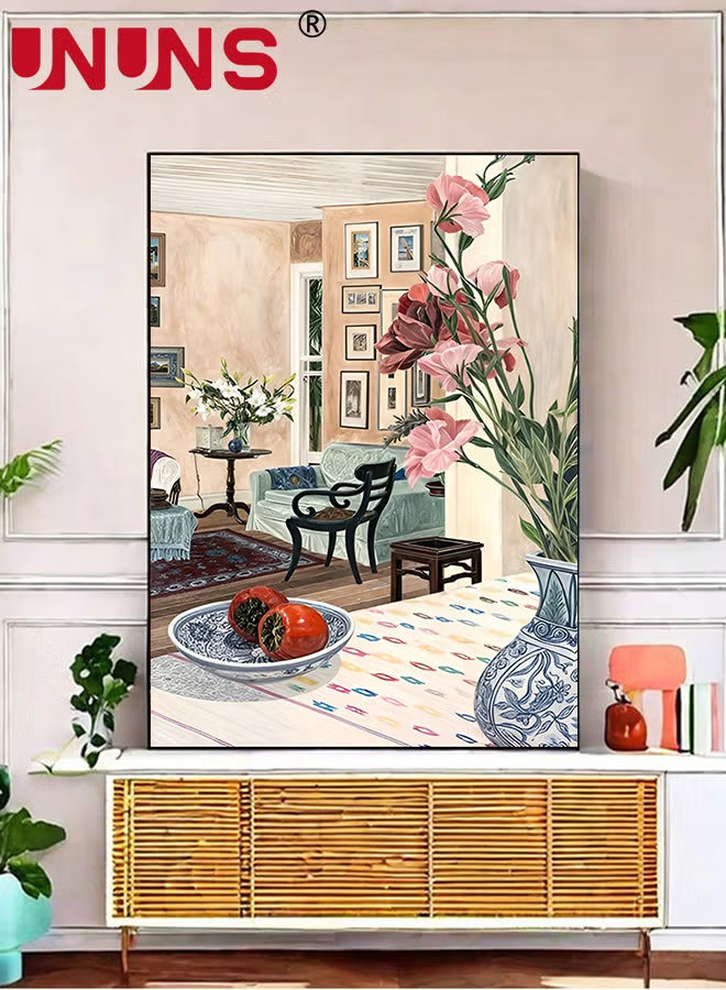 30*40CM Wall Art Framed,Framed Canvas Print FeaturingA cozy living