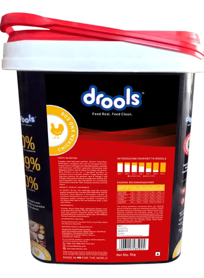 Puppy Dry Dog Food Chicken And Egg Container