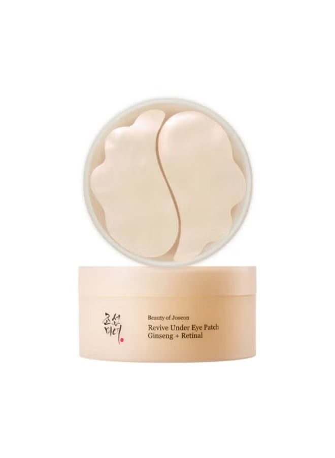 Beauty of Joseon Revive Under Eye Patch Retinal Ginseng for Puffy Under Eye Bag Masks Collagen Peptide Korean Skincare for Women and Men