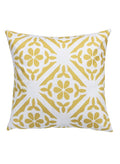 Printed Cushion Cover White/Yellow 45 x 45cm