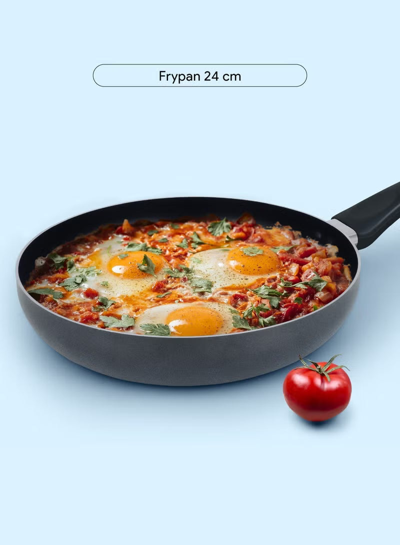 8 Pcs Nonstick Cookware Set with 10X Tougher Coating, Quick Heat Distribution