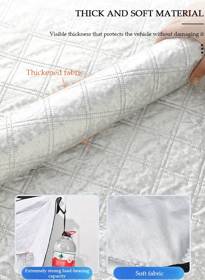 Car Windshield Cover, All-Season Waterproof Dustproof Snowproof Sunshade Protector, Front Half C