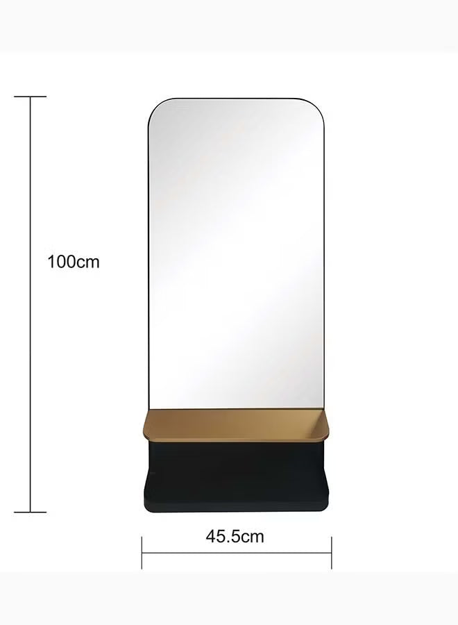 Iron Framed Wall Mirror, Modern Decorative Hanging Mirror For Living Room