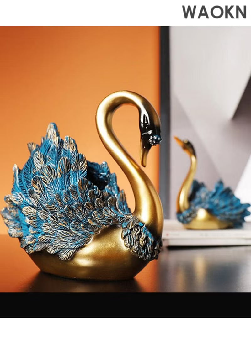 Swan Statues Suclptues Home Decorations for Living Room Shelf Decor
